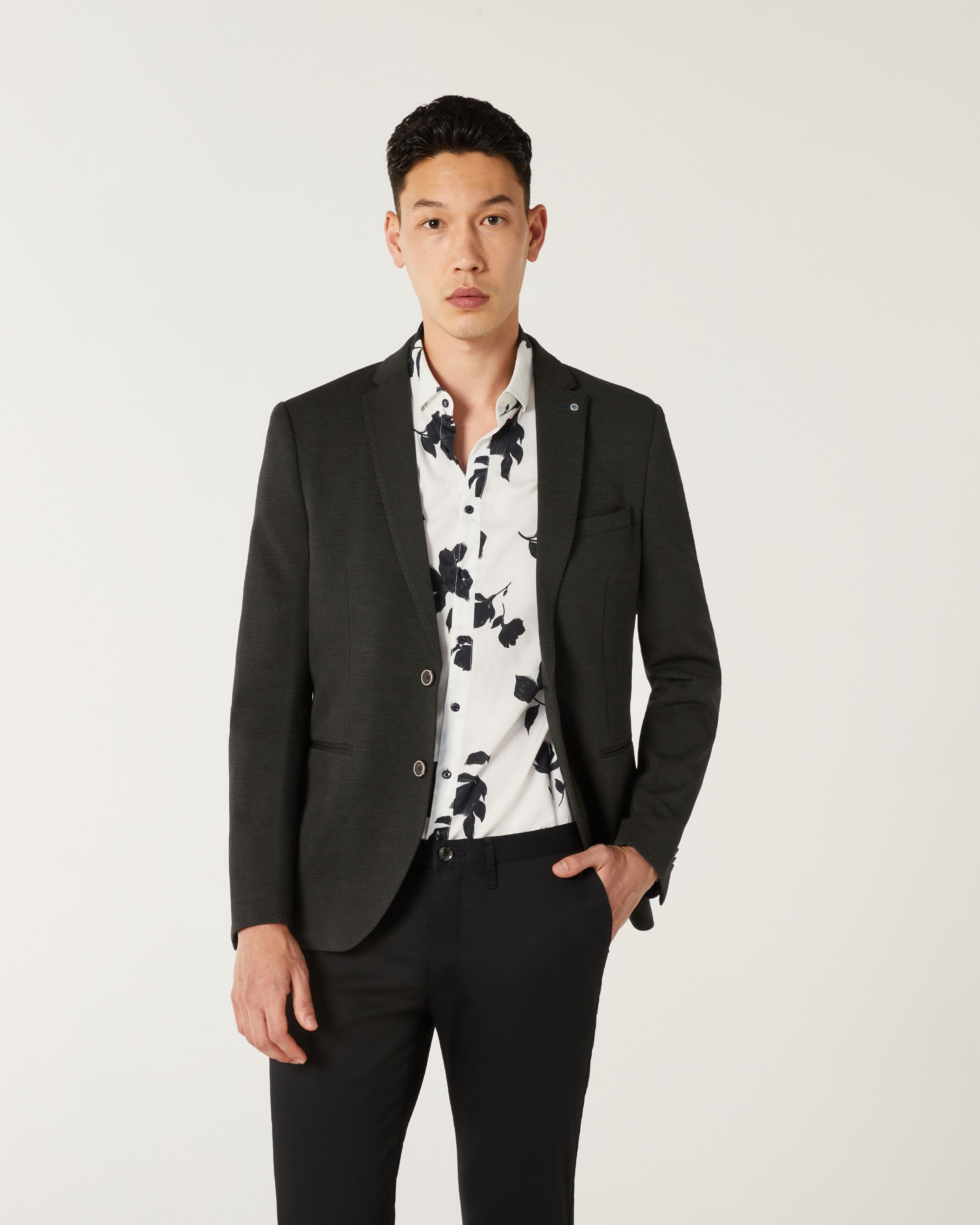 Knit blazer black hotsell